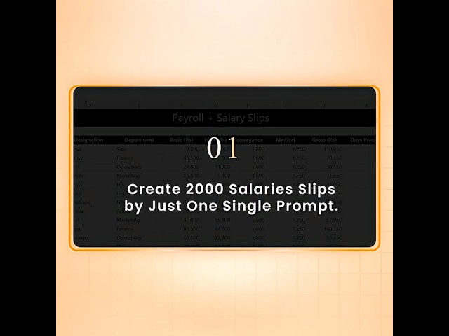 Create 2000 Salary Slips in Just Few Minutes using AI + Excel