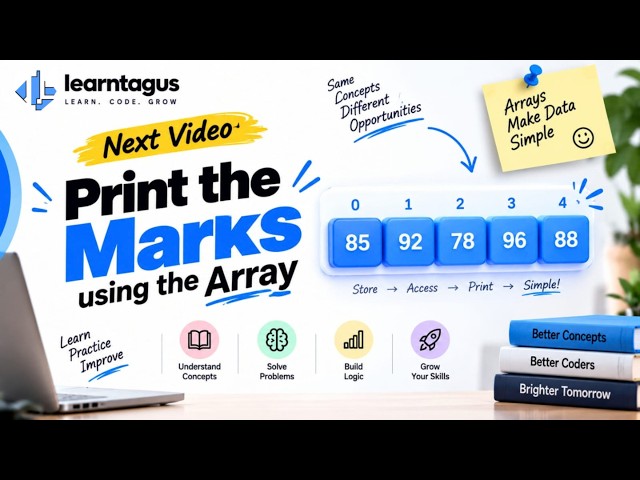 How to Print Marks Using Array in C++ | C++ Arrays Explained