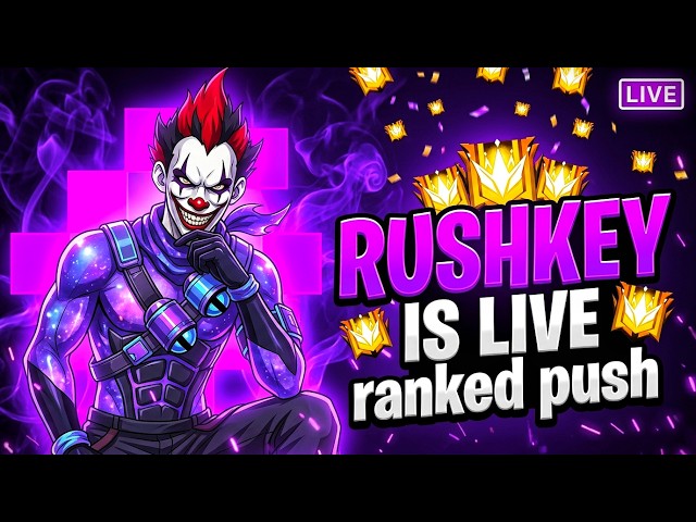 FREE FIRE LIVE | RUSHKEY IS LIVE | LIVE BR RANK PUSH GAMEPLAY   #freefire #shortsfeed #shorts