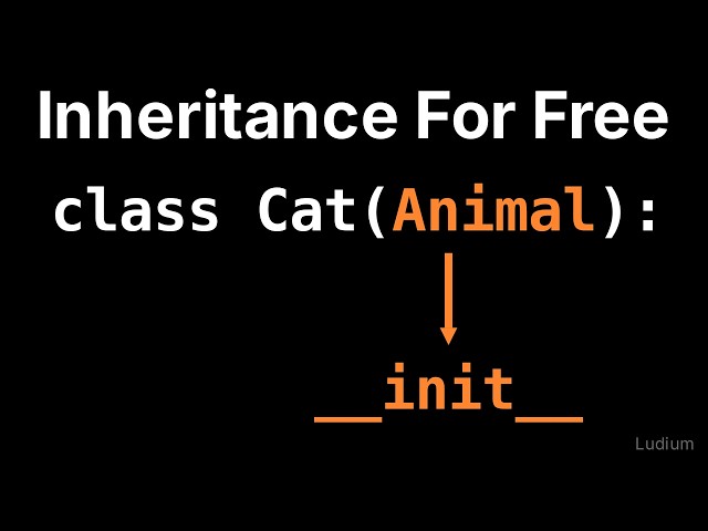 Introduction to CS | 19.6: class Cat(Animal): Inheriting __init__ and the Chain Python Climbs