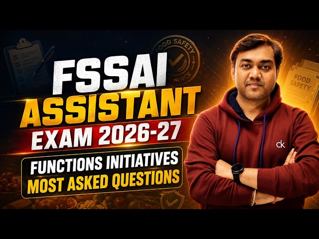 FSSAI ASSISTANT EXAM || FUNCTIONS INITIATIVES MOST ASKED QUESTIONS