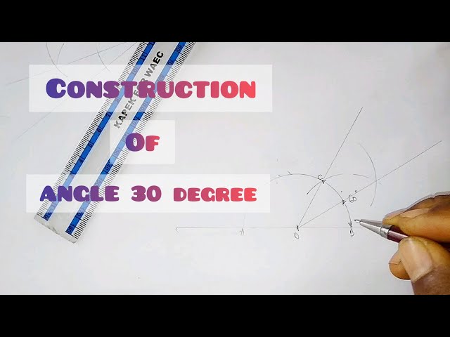HOW TO CONSTRUCT ANGLE 30 DEGREE in | Technical drawing | Basic Technology