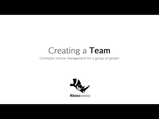 Creating a Team