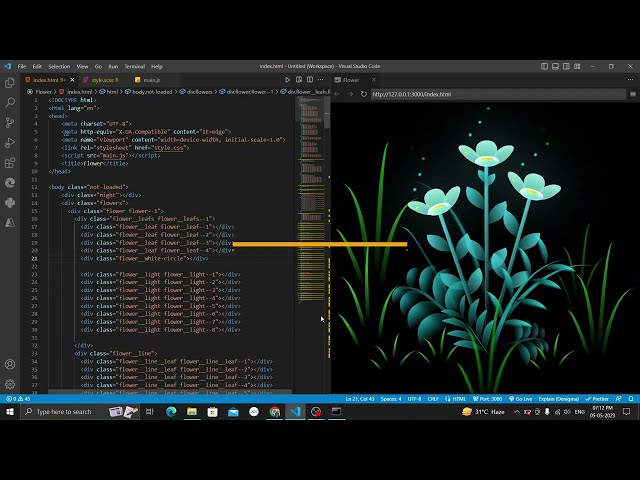 Build a Beautiful Animated Flower 🌸 Using HTML, CSS & JavaScript (Easy Project 2026)