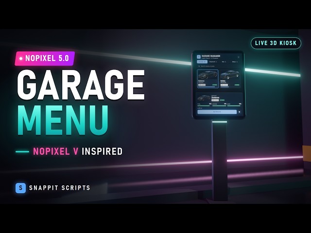 Nopixel V Inspired Garage | Live Server Showcase | Snappit Scripts