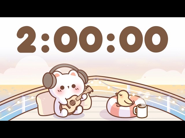 2 Hour Timer 🐱 2 Hr Study Timer for Classroom Focus