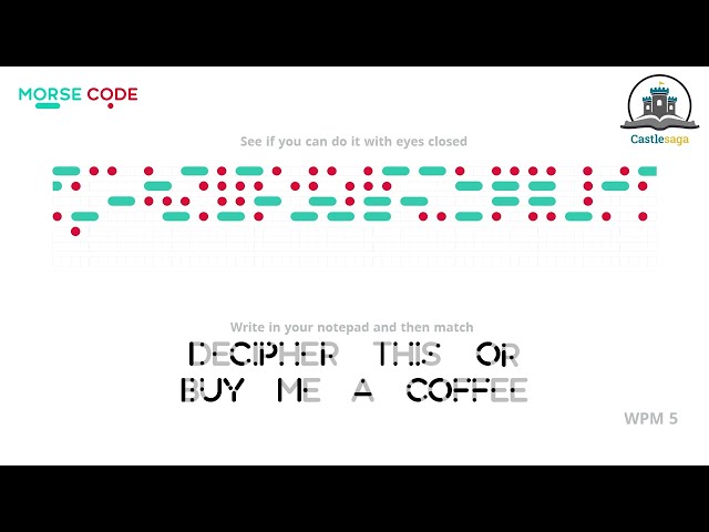 12.  Practice Morse Code 20 Sentences (5 WPM)