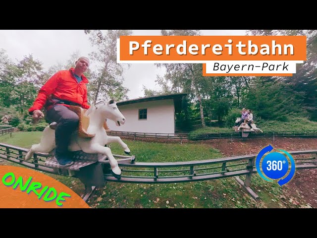 VR 360: Pferdereitbahn 🏇 Bayern-Park | Onride POV
