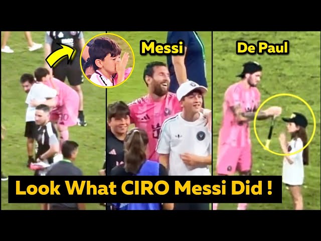 Messi and De Paul HEARTFELT Moment With Their Kids After Inter Miami Trophy Win