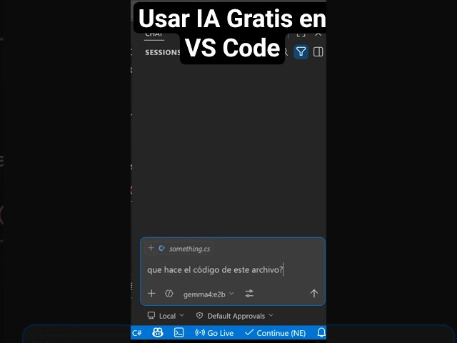 Using FREE Local AI Models in VS Code #dev #ia #ai #shorts