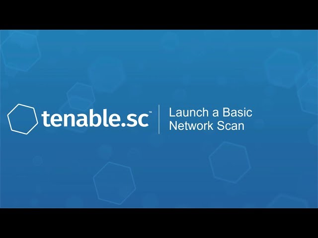 Launch a Basic Network Scan in Tenable.sc