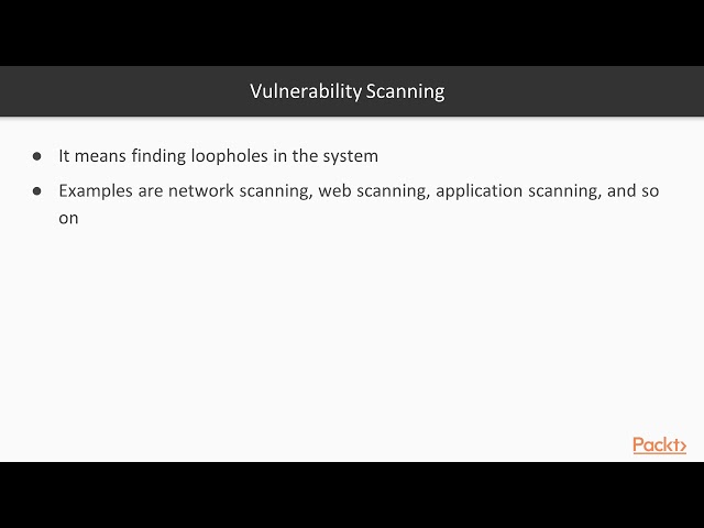 Hands-On Penetration Testing with Metasploit: Vulnerability Scanning | packtpub.com