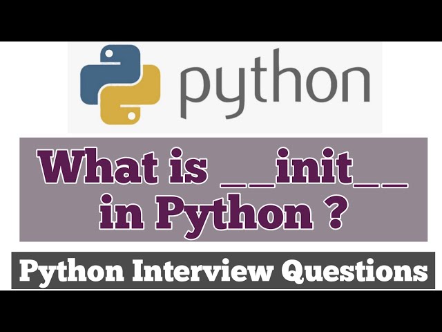 What is __init__ in Python ? | Demystifying Python: Understanding the init Method