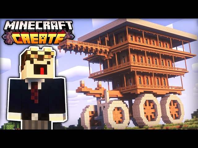 I Built a GIANT MOVING FACTORY in Minecraft Create Mod