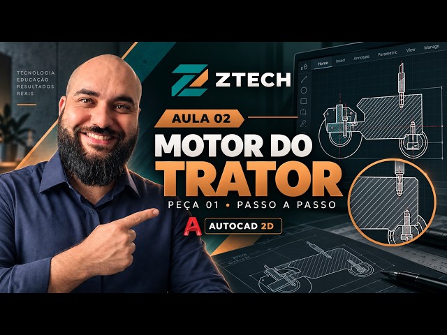 AULA 02 | Como Desenhar uma PEÇA MECÂNICA no AutoCAD 2D