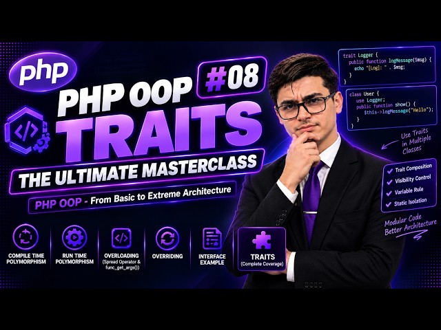 Traits Explained in PHP | Complete Traits Masterclass | PHP OOP #8