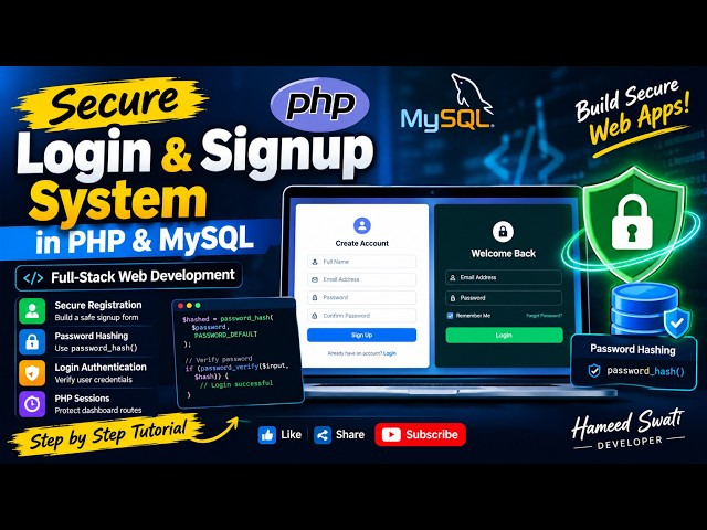 Complete Login & Signup System in PHP & MySQL | Secure Authentication