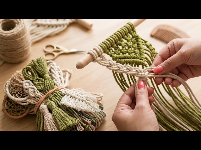 Macrame - Simple Design Macrame Hanger - Simple Step By Step Tutorial