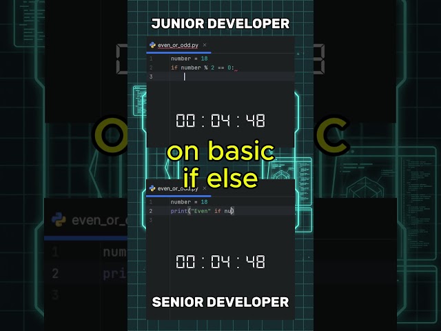 Junior vs Senior Python Developer 🧠 #python #coding