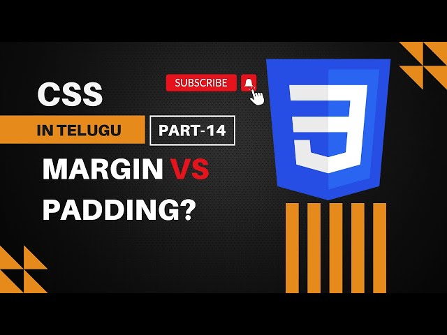 #14 Difference between margin and padding in CSS in Telugu | CSS tutorial in Telugu | CSS  in Telugu