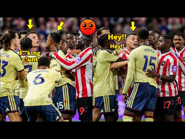 😳Ezri Konsa vs Granit Xhaka Crazy Fight After Arsenal Beats Sunderland 2-0 