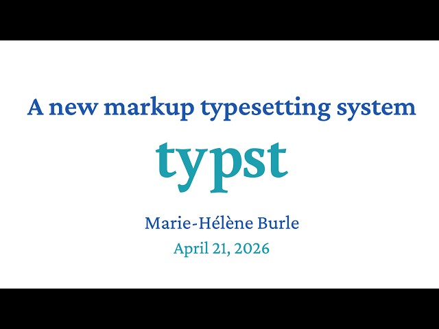 Typst: a new markup typesetting system