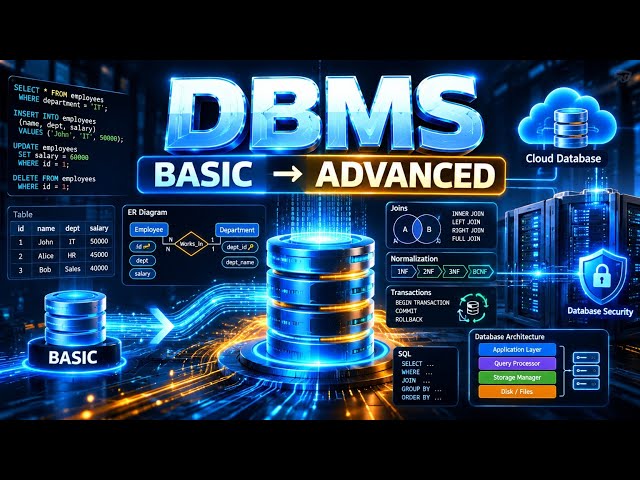 Database Management system From besic to advance | 4k quality 