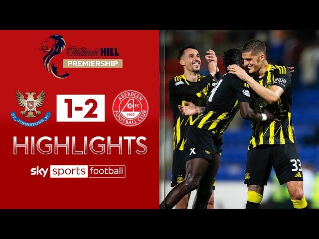 Thelin wins first Premiership match as Dons boss | St Johnstone 1-2 Aberdeen | SPFL Highlights