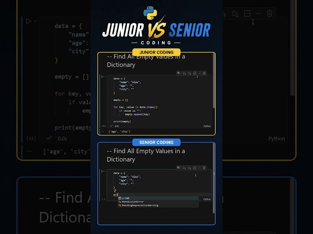 🔍 Junior vs Senior Python: Find Empty Values Like a Pro 🚀