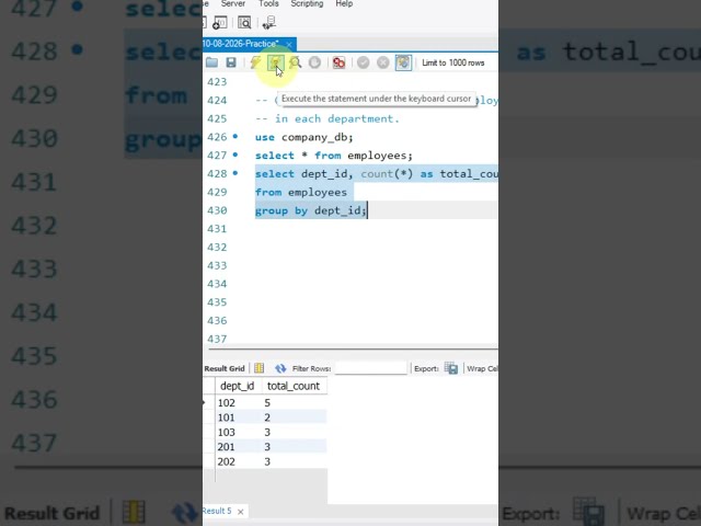 SQL GROUP BY Tutorial | Count Employees in Each Department