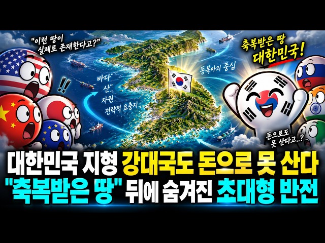 대한민국 지형 강대국도 돈으로 못 산다 "축복받은 땅" 뒤에 숨겨진 초대형 반전
