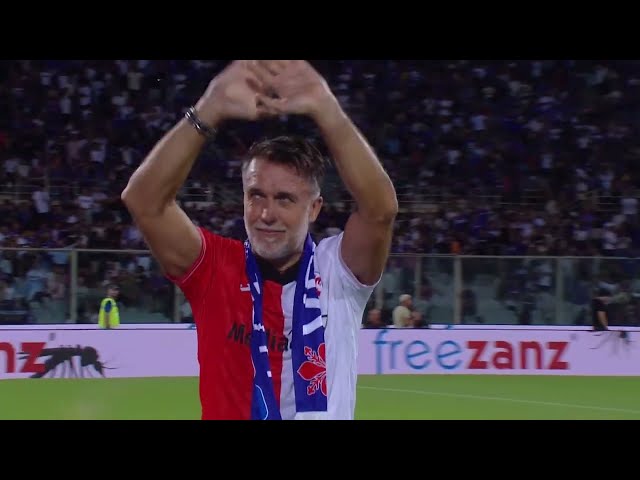 Baggio, Toni, Mutu, doppio Batistuta, risponde Totti, Fiorentina vs Op. Nostalgia 7 - 3 Highlights