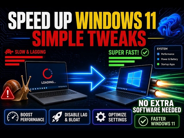 Fix Slow Windows 11 With Built-in Tweaks Only