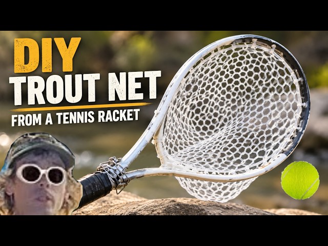Make Your Own Trout Fishing Landing Net From Old Tennis Racquets - NEVER BUY A NET AGAIN! BEST NETS