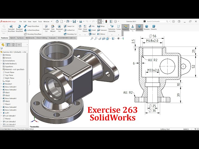 SolidWorks Tutorial for beginners Exercise-263