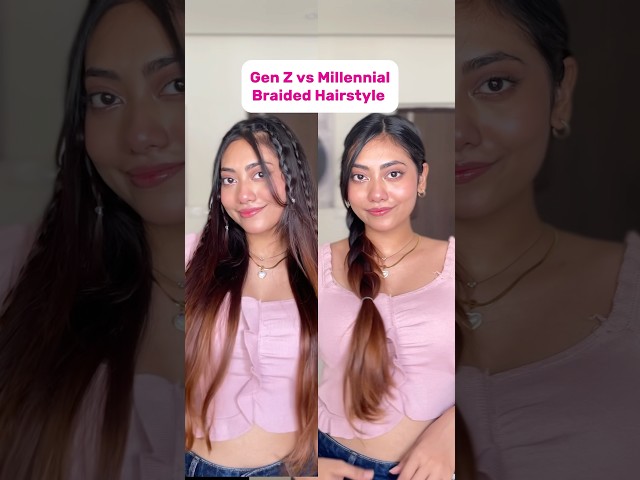 GenZ VS Millennial: Trendy Chic Hairbraids✨ | Hairstyling Tutorial | Nykaa #Shorts