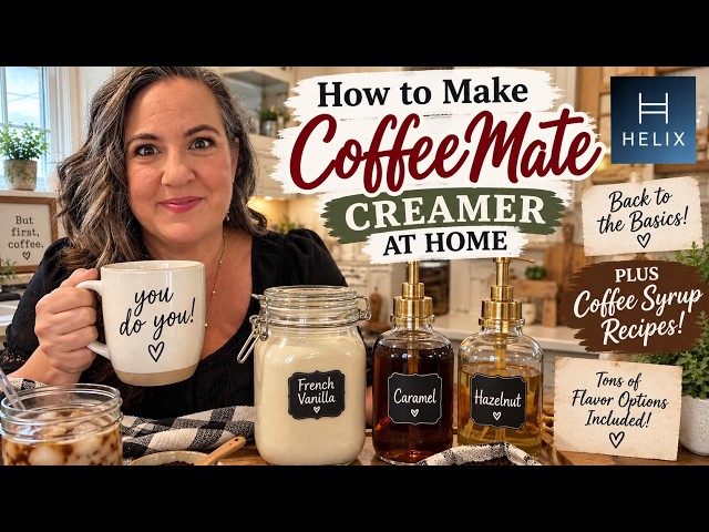 Coffee Mate Creamer DUPE! How to Make Coffee Syrup + Easy Afternoon Lattes!
