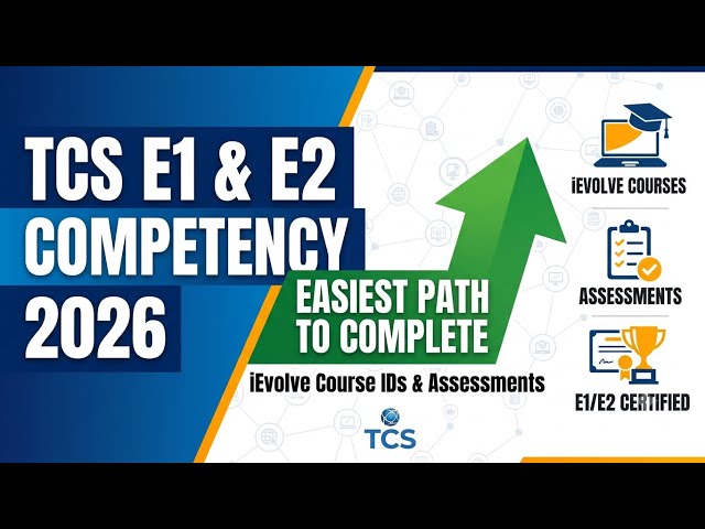 TCS E1 & E2 Competency 2026 | Easiest Path to Complete | iEvolve Course IDs & Assessments