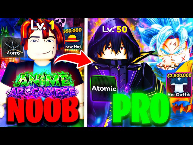 Going From NOOB To PRO In One Video On Anime Apocalypse! (Roblox)