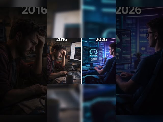 Developer Life: 2016 vs 2026 🤯 #coding