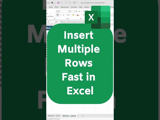 How to Insert Multiple Rows in Excel at Once | 2 Easy Methods
