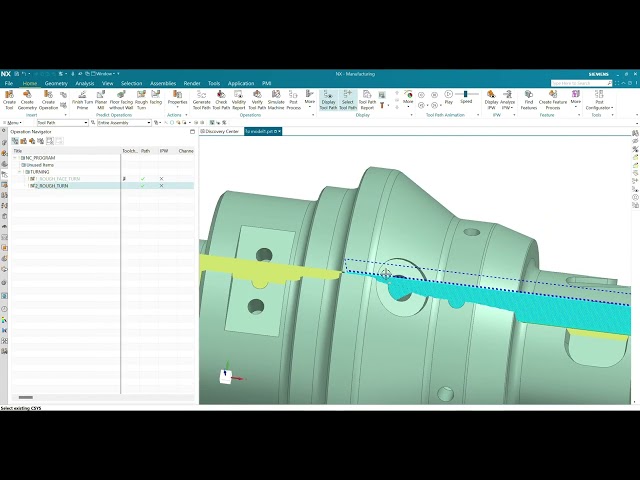 Siemens NX CAM - Mill-Turn Example - Part1