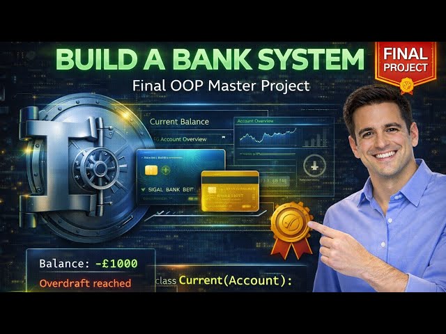 Python OOP Project: Build a Banking System (Inheritance & Methods) | Python Tutorial #30