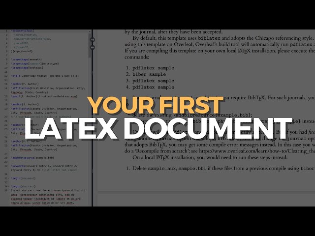 Your FIRST LATEX Document in 3 MINUTES.