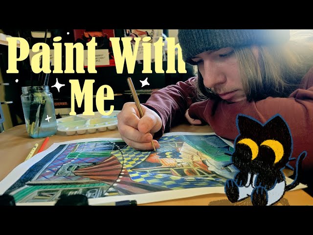 Painting Mail Club Rewards ✨️Cozy Art Vlog✨️