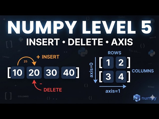 NumPy Beginner Practice – Level 5 | Insert, Delete & Manipulate Arrays