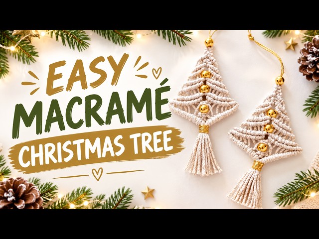 Easy Macramé Christmas Tree Ornament | Beginner-Friendly Tutorial