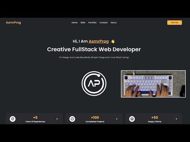ASMR Programming - Portfolio Website Html CSS Only - No Talking
