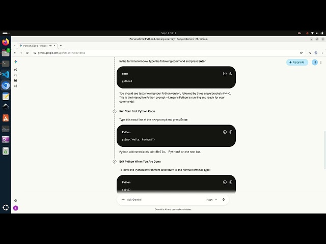 Part 1 Using AI as a private tutor to learn Python