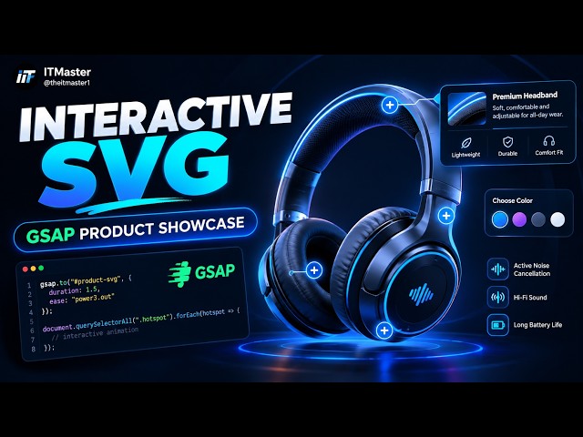 Build an Interactive SVG Product Showcase with GSAP | HTML CSS JavaScript Tutorial